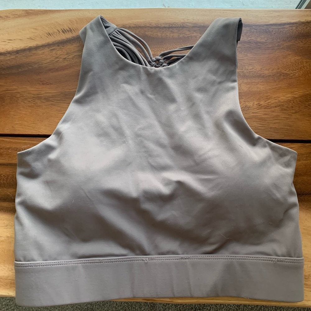 Carbon38 small mauve strappy back sports bra